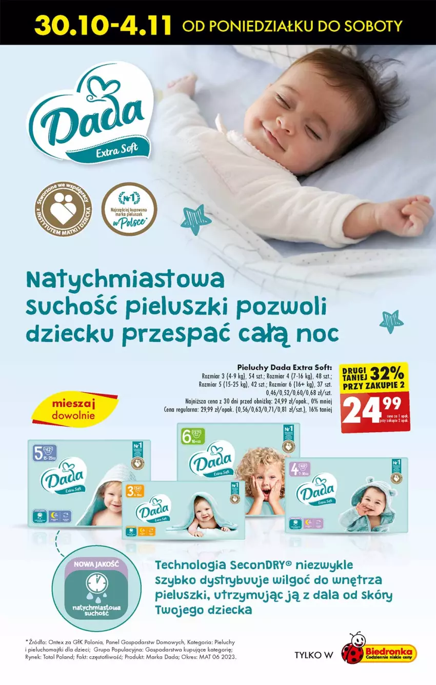 Gazetka promocyjna Biedronka - Od czwartku - ważna 02.11 do 08.11.2023 - strona 59 - produkty: Dada, Dzieci, Fa, LG, Majtki, Pieluchomajtki, Pieluchy