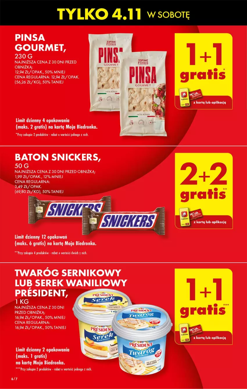 Gazetka promocyjna Biedronka - Od czwartku - ważna 02.11 do 08.11.2023 - strona 6 - produkty: Baton, Gra, Ser, Serek, Snickers, Twaróg