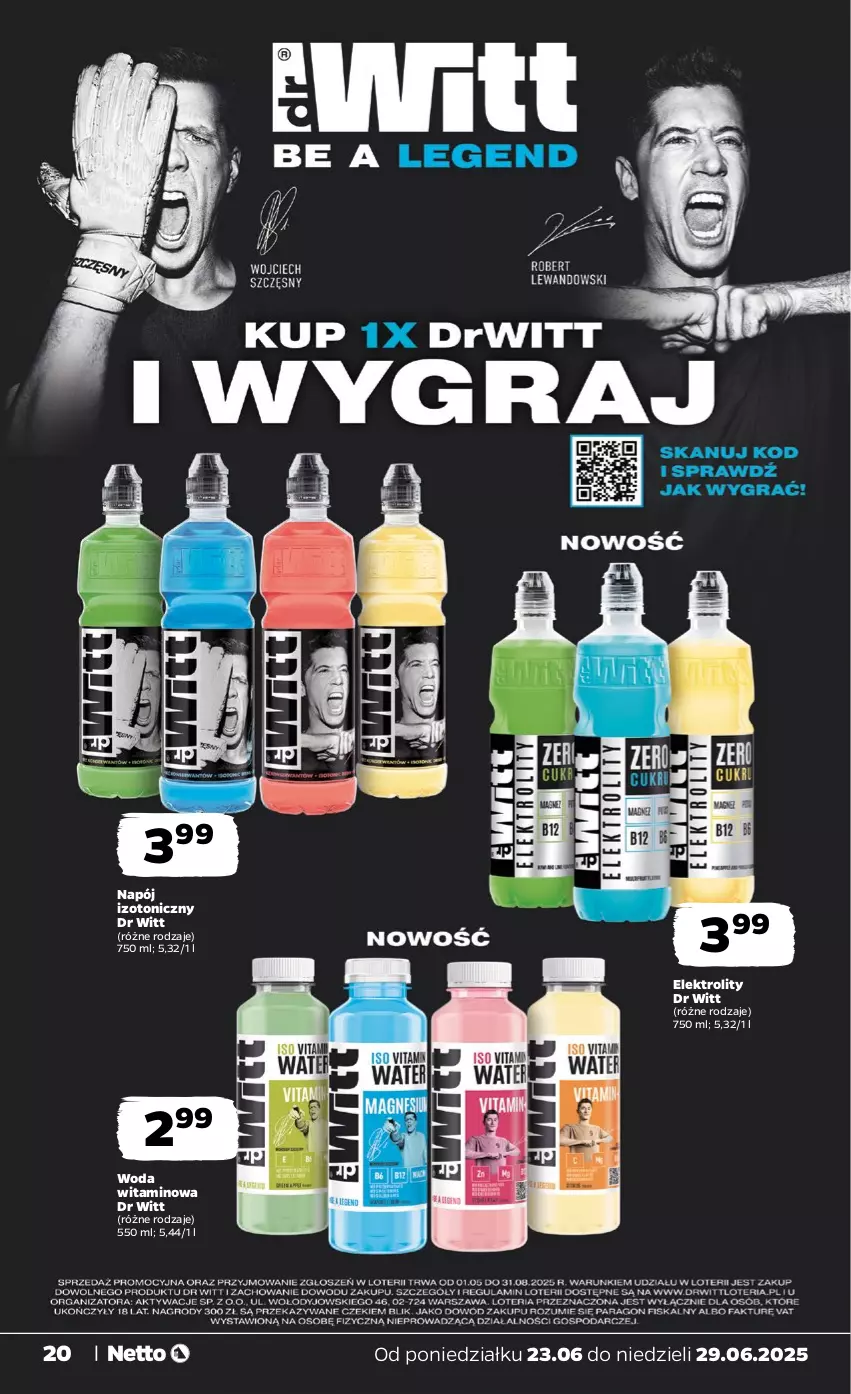 Gazetka promocyjna Netto - Od Poniedziałku - ważna 23.06 do 29.06.2025 - strona 20 - produkty: Napój, Napój izotoniczny, Woda