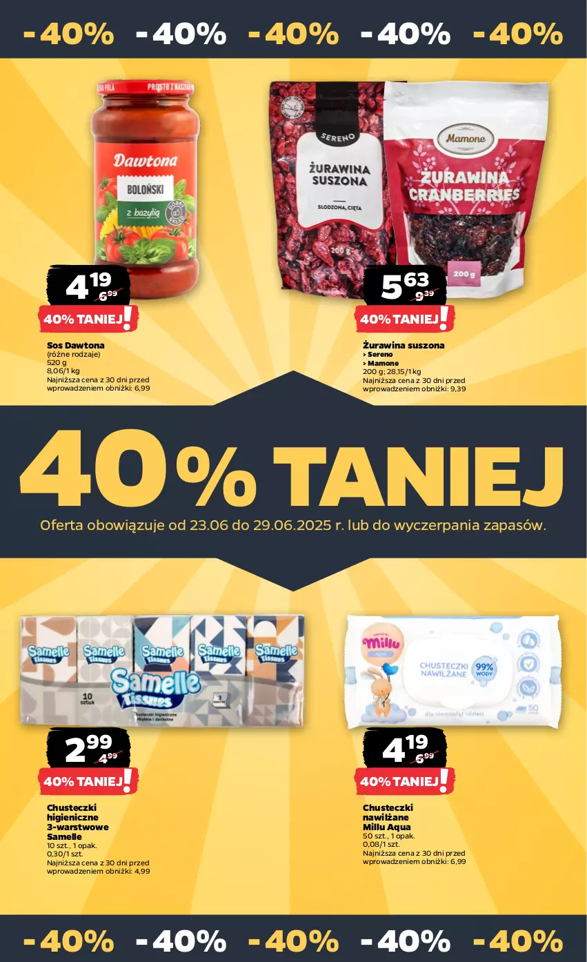 Gazetka promocyjna Netto - Od Poniedziałku - ważna 23.06 do 29.06.2025 - strona 27 - produkty: Chusteczki, Dawtona, Ser, Sos