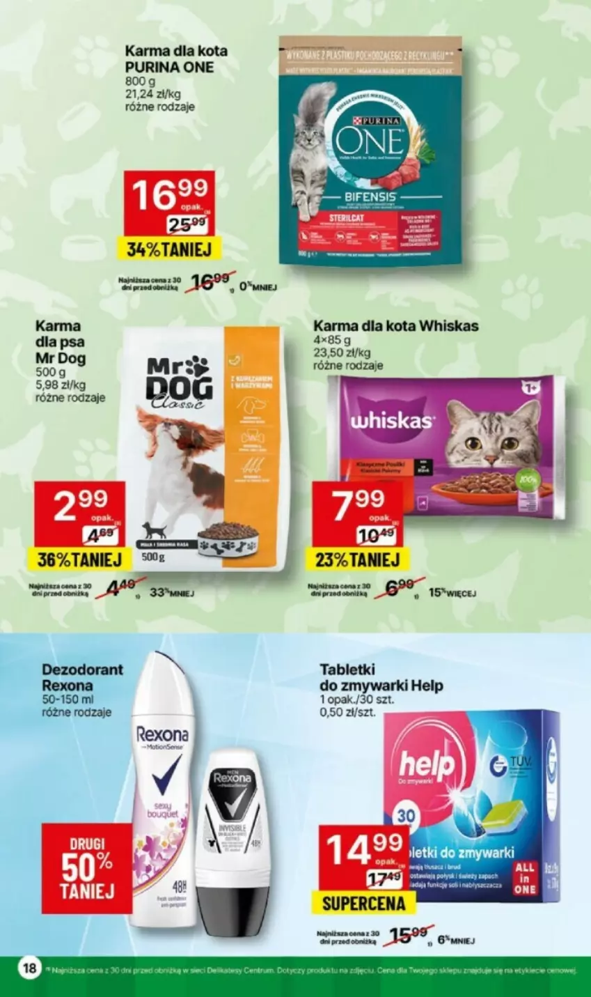 Gazetka promocyjna Delikatesy Centrum - ważna 22.01 do 24.01.2024 - strona 10 - produkty: Pur, Purina, Rexona, Tablet, Whiskas, Zmywarki