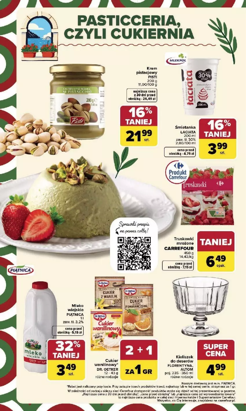 Gazetka promocyjna Carrefour - Gazetka Kuchnia włoska - ważna 12.01 do 25.01.2026 - strona 14 - produkty: Cukier, Deser, Fa, Kieliszek, Mleko, Piątnica, Ser, Truskawki, Wibo