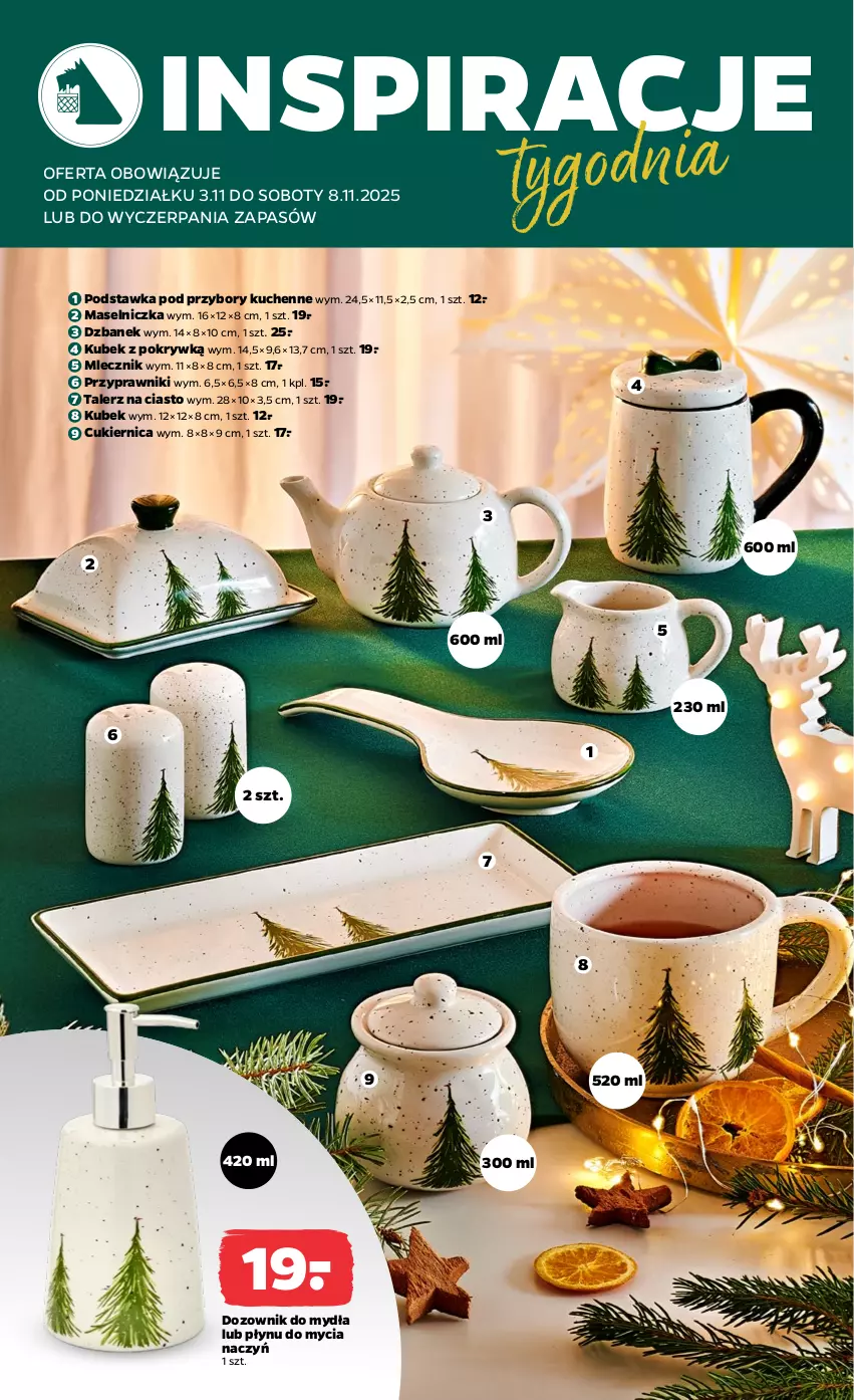 Gazetka promocyjna Netto - Od Poniedziałku Przemysłowa - ważna 03.11 do 08.11.2025 - strona 2 - produkty: Cukier, Do mycia naczyń, Dozownik, Dzbanek, Kubek, Maselniczka, Przybory kuchenne, Talerz