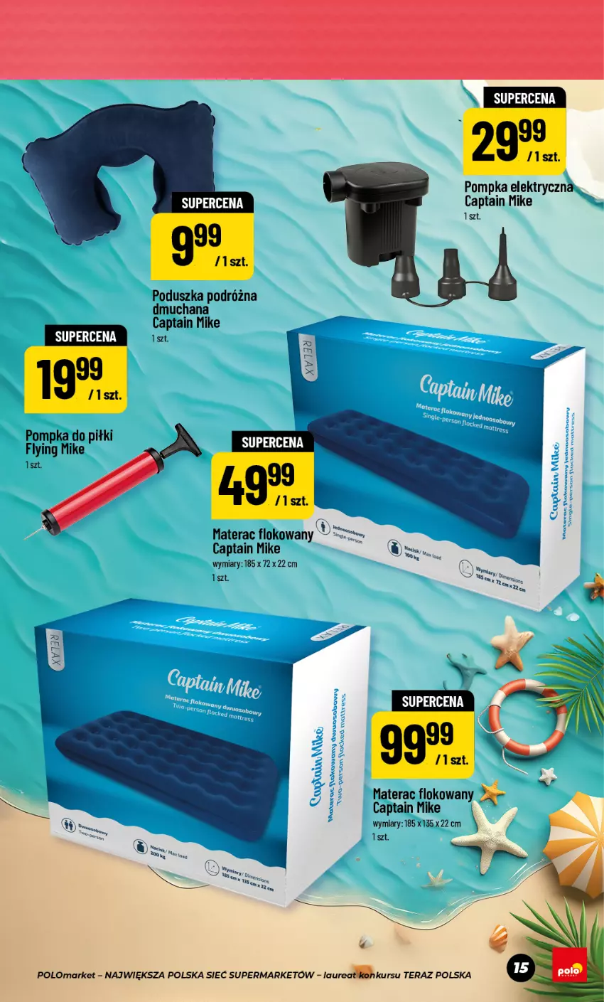 Gazetka promocyjna PoloMarket - Katalog NF Lato - ważna 24.06 do 27.08.2026 - strona 15 - produkty: Materac, Poduszka, Pompka, Tera