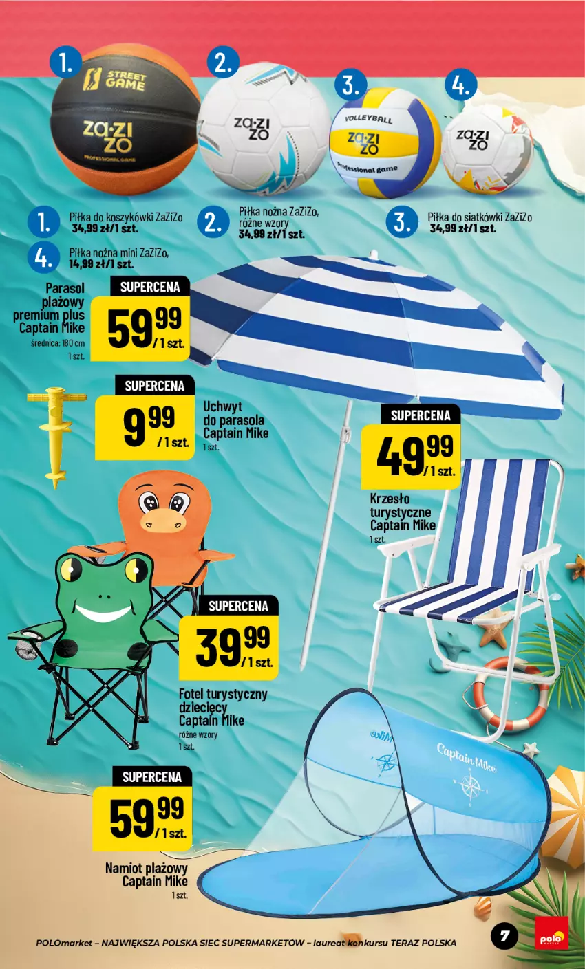 Gazetka promocyjna PoloMarket - Katalog NF Lato - ważna 24.06 do 27.08.2026 - strona 7 - produkty: Dzieci, Fotel, Kosz, Krzesło, Laur, Namiot, Noż, Parasol, Piłka nożna, Tera