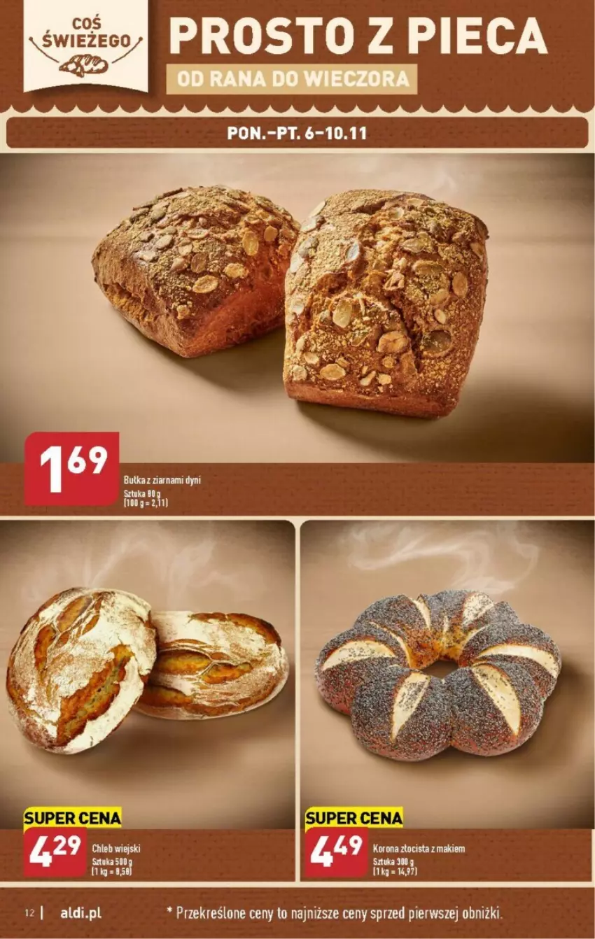 Gazetka promocyjna Aldi - ważna 06.11 do 10.11.2023 - strona 4 - produkty: Chleb, Piec