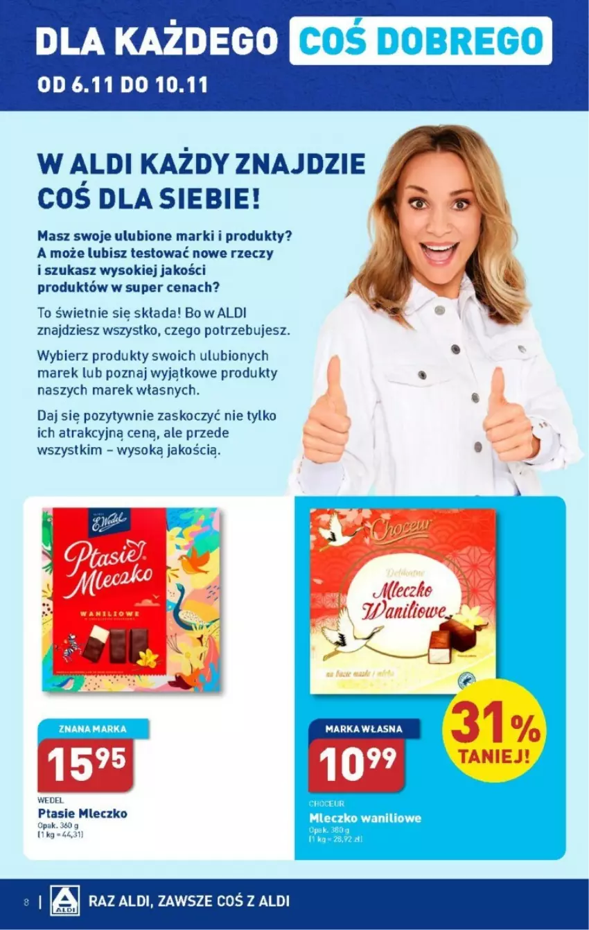 Gazetka promocyjna Aldi - ważna 06.11 do 10.11.2023 - strona 42 - produkty: Koc, Mleczko, Ptasie mleczko, Sok