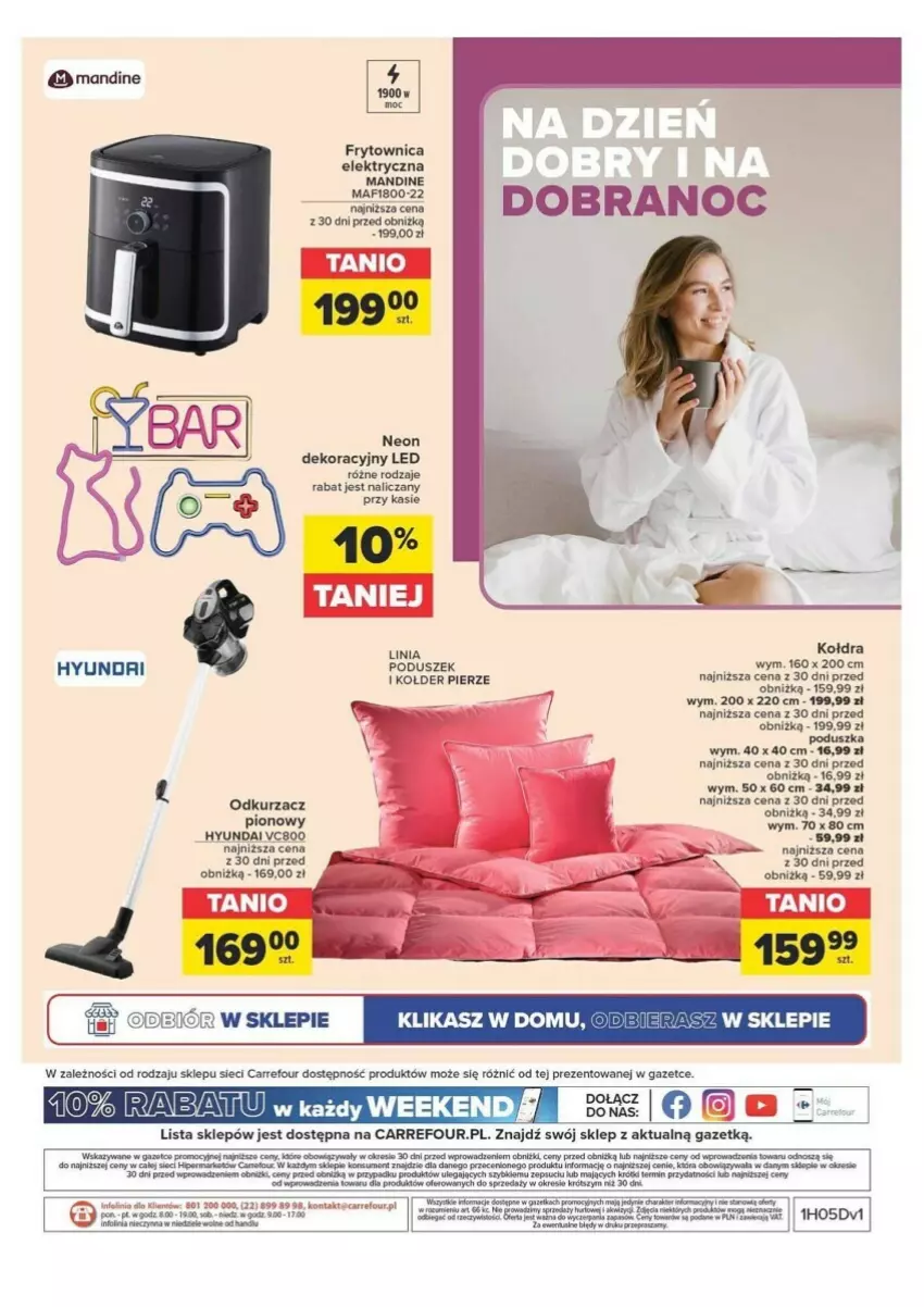 Gazetka promocyjna Carrefour - ważna 30.01 do 10.02.2024 - strona 10 - produkty: Fa, Kołdra, Kret, Odkurzacz, Poduszka