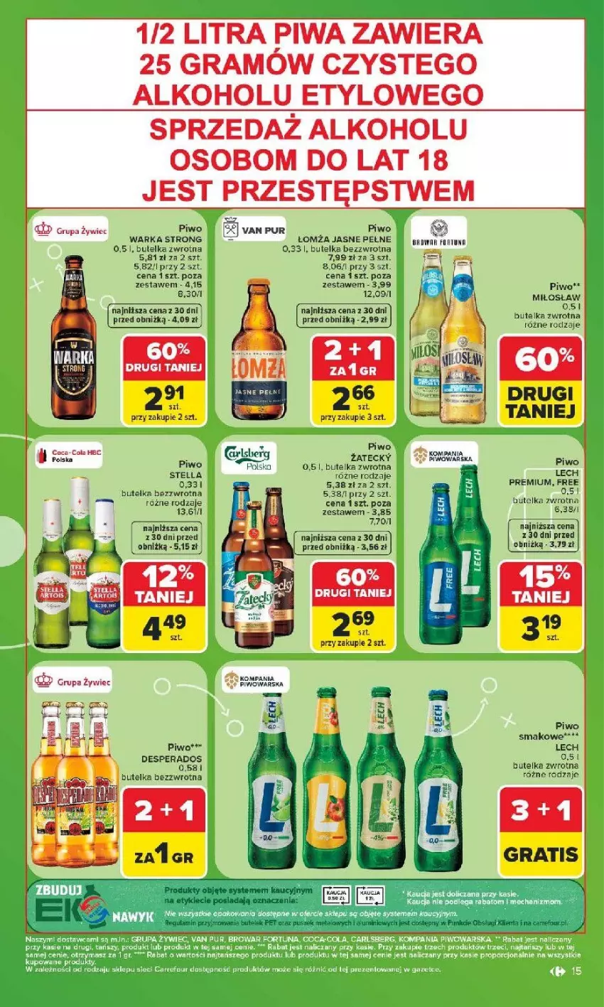 Gazetka promocyjna Carrefour - Gazetka od poniedziałku. Carrefour, Market w SUMIE najlepszy - ważna 08.06 do 13.06.2026 - strona 17 - produkty: Desperados, Gra, Piwa, Piwo, Pur, Warka