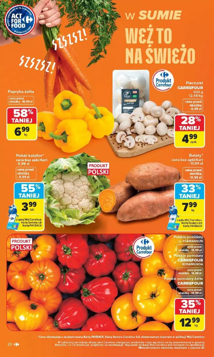 Gazetka promocyjna Carrefour - Gazetka od poniedziałku. Carrefour, Market w SUMIE najlepszy - ważna 08.06 do 13.06.2026 - strona 22 - produkty: Fa, Kalafior