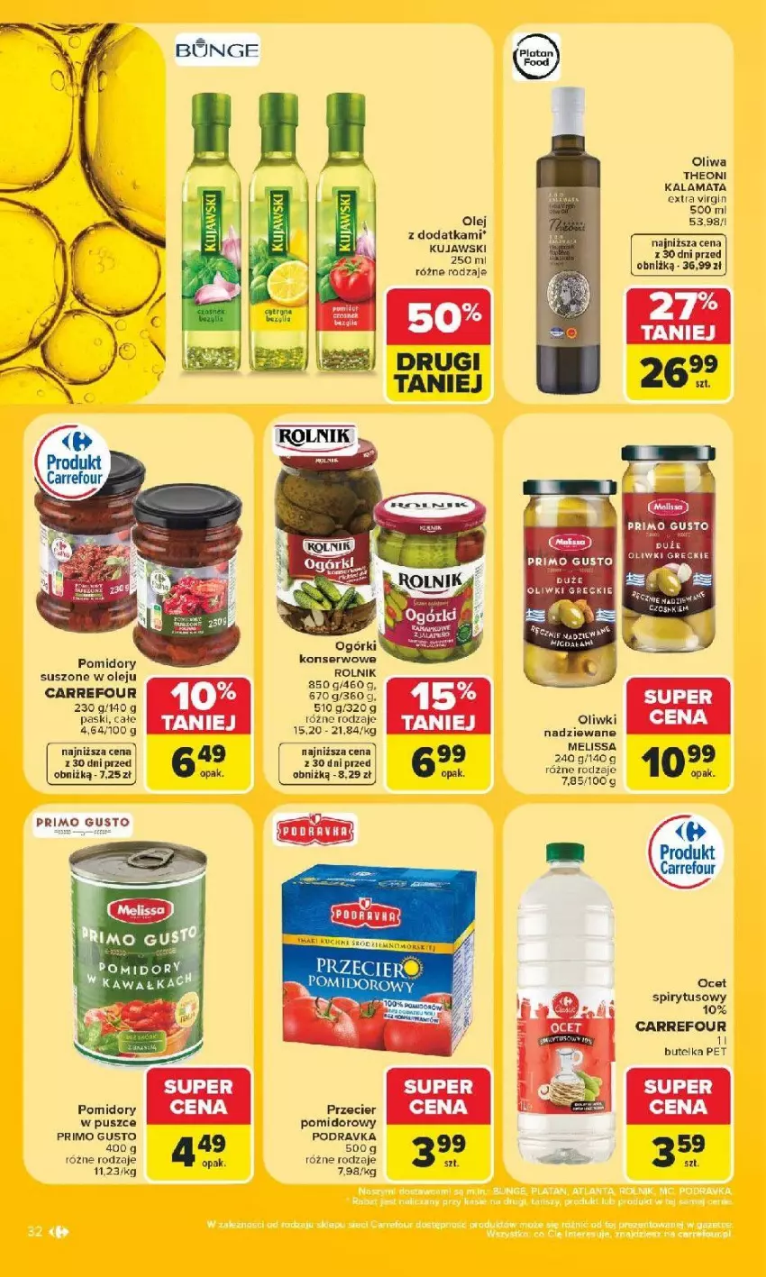 Gazetka promocyjna Carrefour - Gazetka od poniedziałku. Carrefour, Market w SUMIE najlepszy - ważna 08.06 do 13.06.2026 - strona 34 - produkty: GRID, Kawa, Kujawski, Ocet, Olej, Oliwa, Oliwki, Podravka, Pomidory
