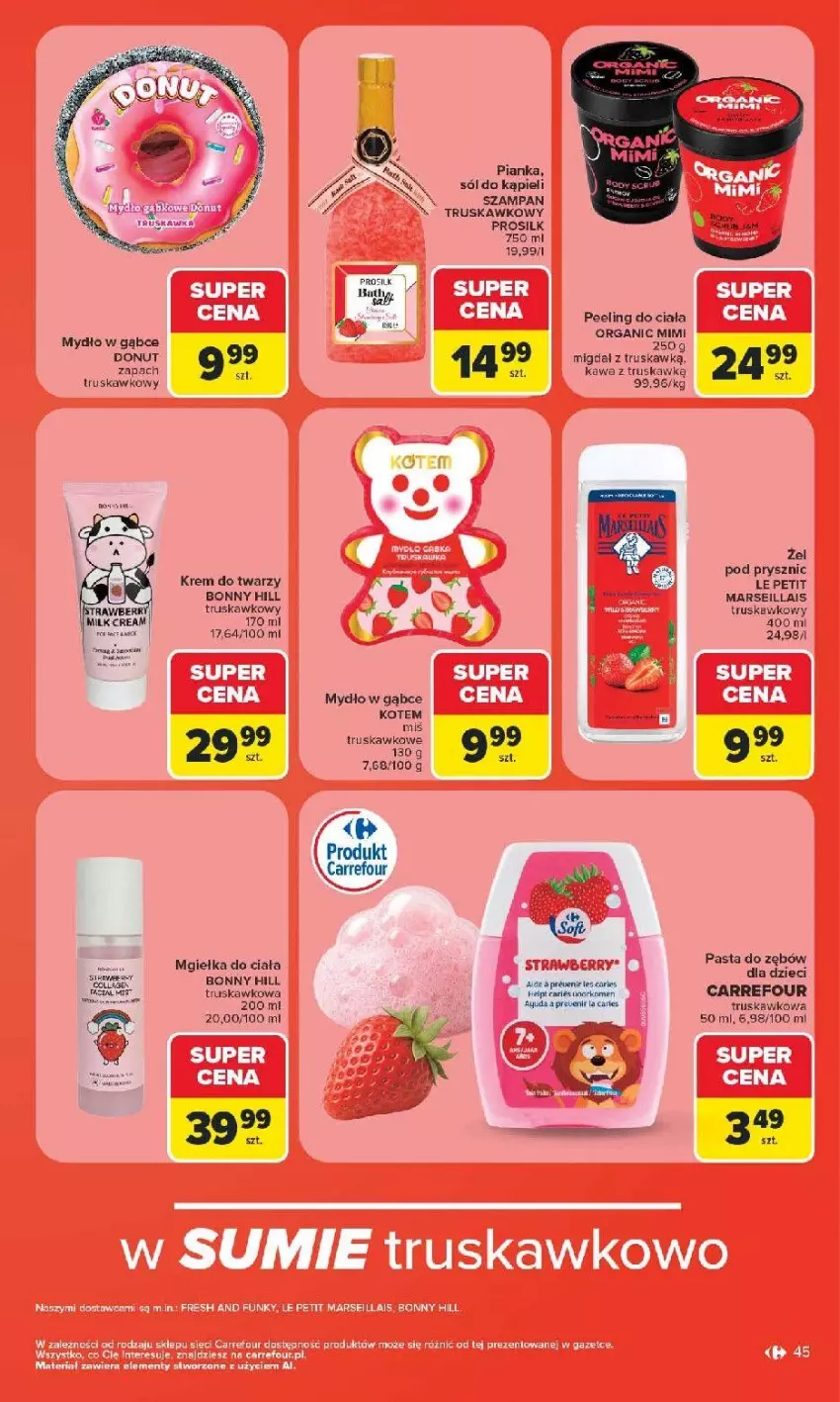 Gazetka promocyjna Carrefour - Gazetka od poniedziałku. Carrefour, Market w SUMIE najlepszy - ważna 08.06 do 13.06.2026 - strona 47 - produkty: Donut, Dzieci, Fa, Kawa, Krem do twarzy, Mars, Mydło, Pasta do zębów, Peeling, Sól, Sól do kąpieli