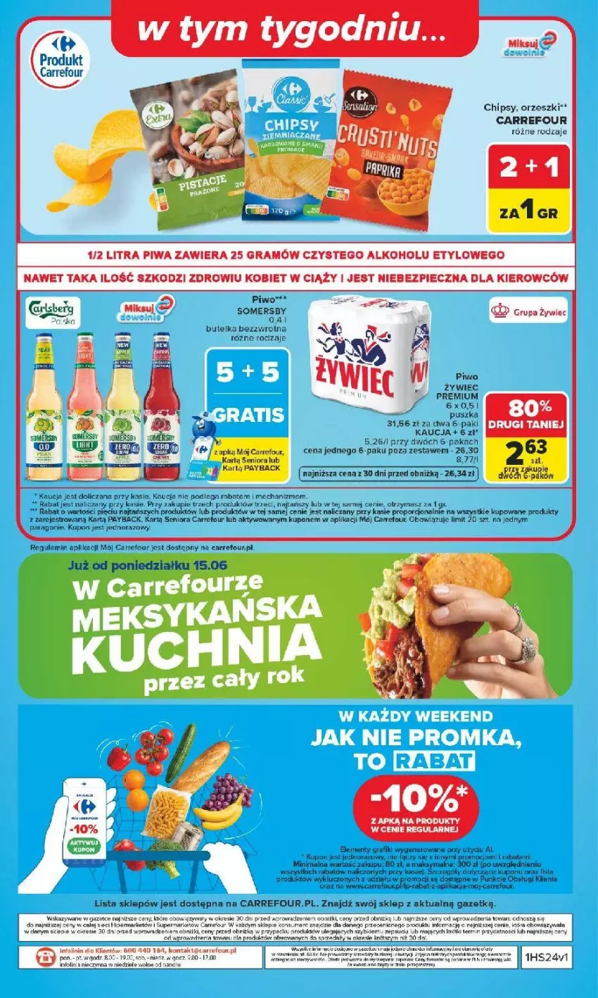 Gazetka promocyjna Carrefour - Gazetka od poniedziałku. Carrefour, Market w SUMIE najlepszy - ważna 08.06 do 13.06.2026 - strona 50 - produkty: Chipsy, Fa, Gra, Gry, Miecz, NBA, Orzeszki, Piec, Piwa, Piwo, Por