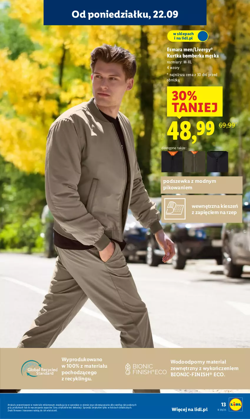 Gazetka promocyjna Lidl - GAZETKA - ważna 22.09 do 27.09.2025 - strona 13 - produkty: Finish, Kurtka, Por