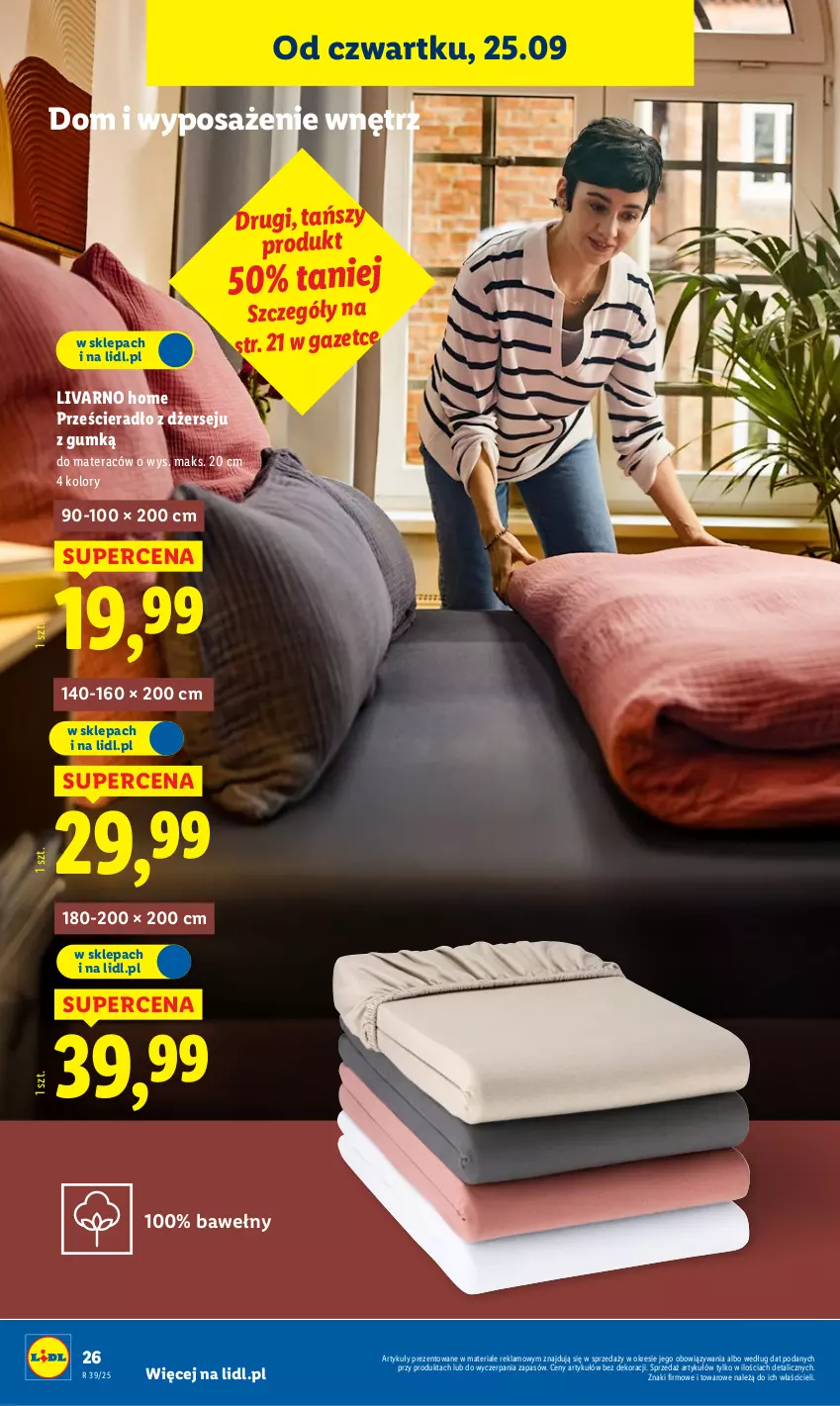 Gazetka promocyjna Lidl - GAZETKA - ważna 22.09 do 27.09.2025 - strona 32 - produkty: Ivar, Materac, Prześcieradło, Tera