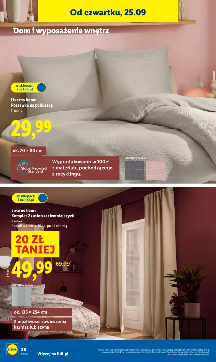 Gazetka promocyjna Lidl - GAZETKA - ważna 22.09 do 27.09.2025 - strona 34 - produkty: Ivar, Karnisz, Poszewka, Szyna