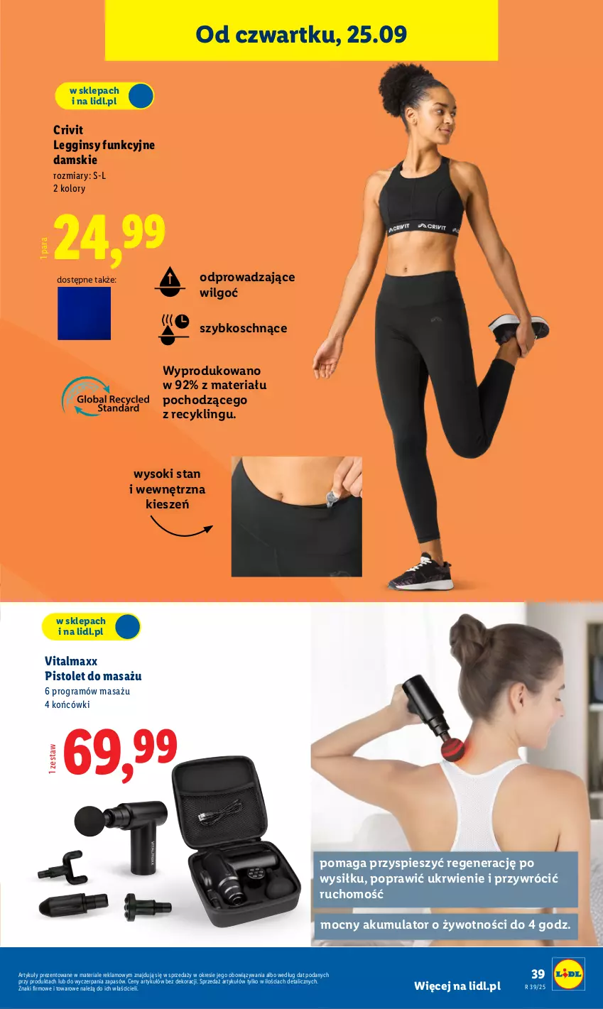 Gazetka promocyjna Lidl - GAZETKA - ważna 22.09 do 27.09.2025 - strona 45 - produkty: Akumulator, Control, Gin, Gra, Legginsy, LG, Pistolet, Sok