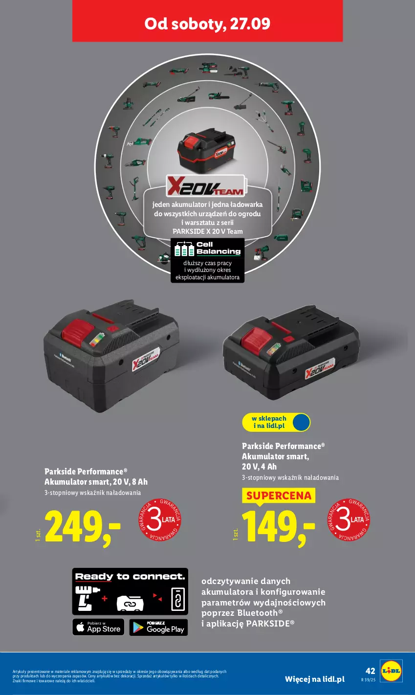 Gazetka promocyjna Lidl - GAZETKA - ważna 22.09 do 27.09.2025 - strona 49 - produkty: Akumulator, Parkside, Ser, Top, Warka