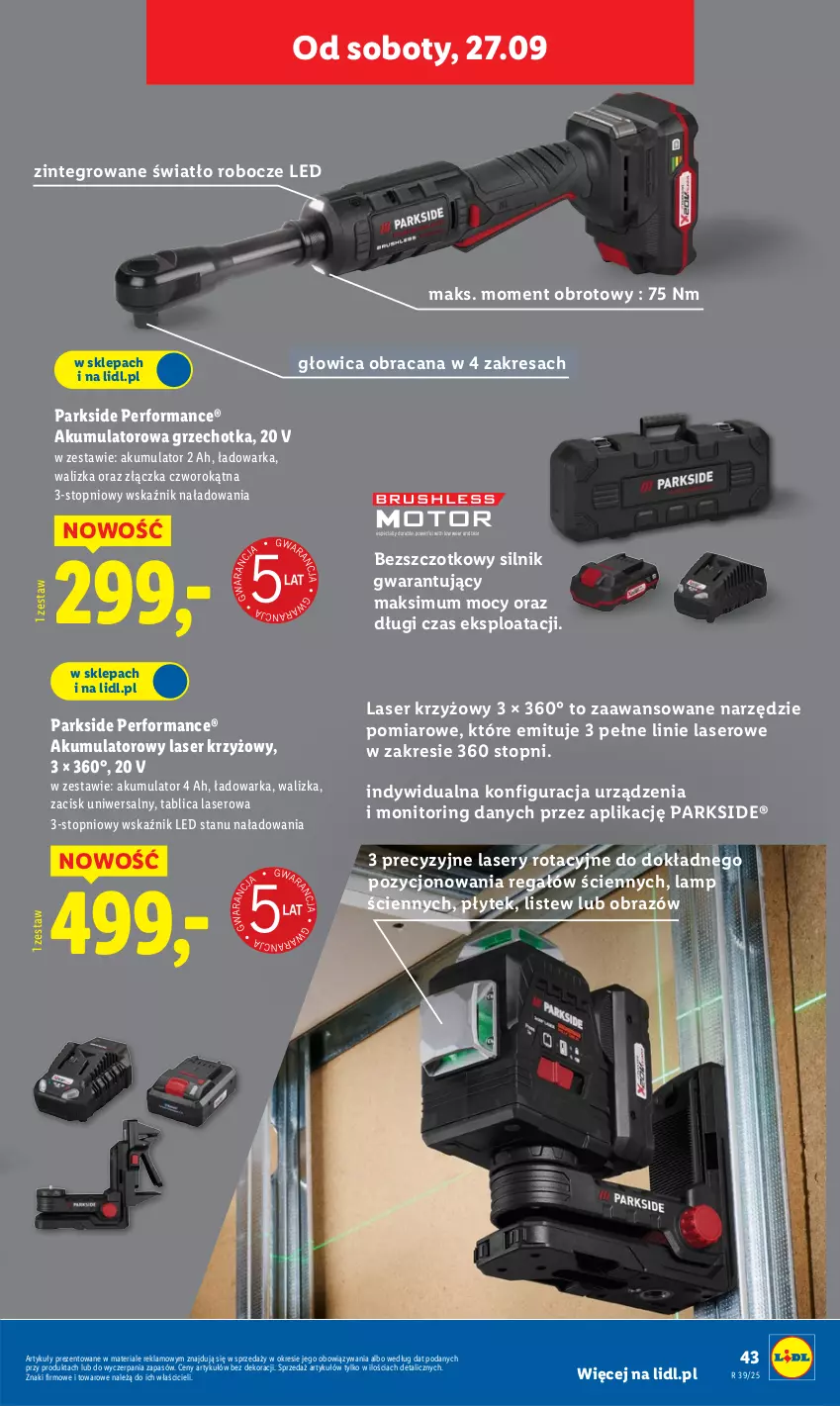 Gazetka promocyjna Lidl - GAZETKA - ważna 22.09 do 27.09.2025 - strona 51 - produkty: Acana, Akumulator, Laser krzyżowy, Monitor, Obraz, Parkside, Regał, Ser, Top, Walizka, Warka