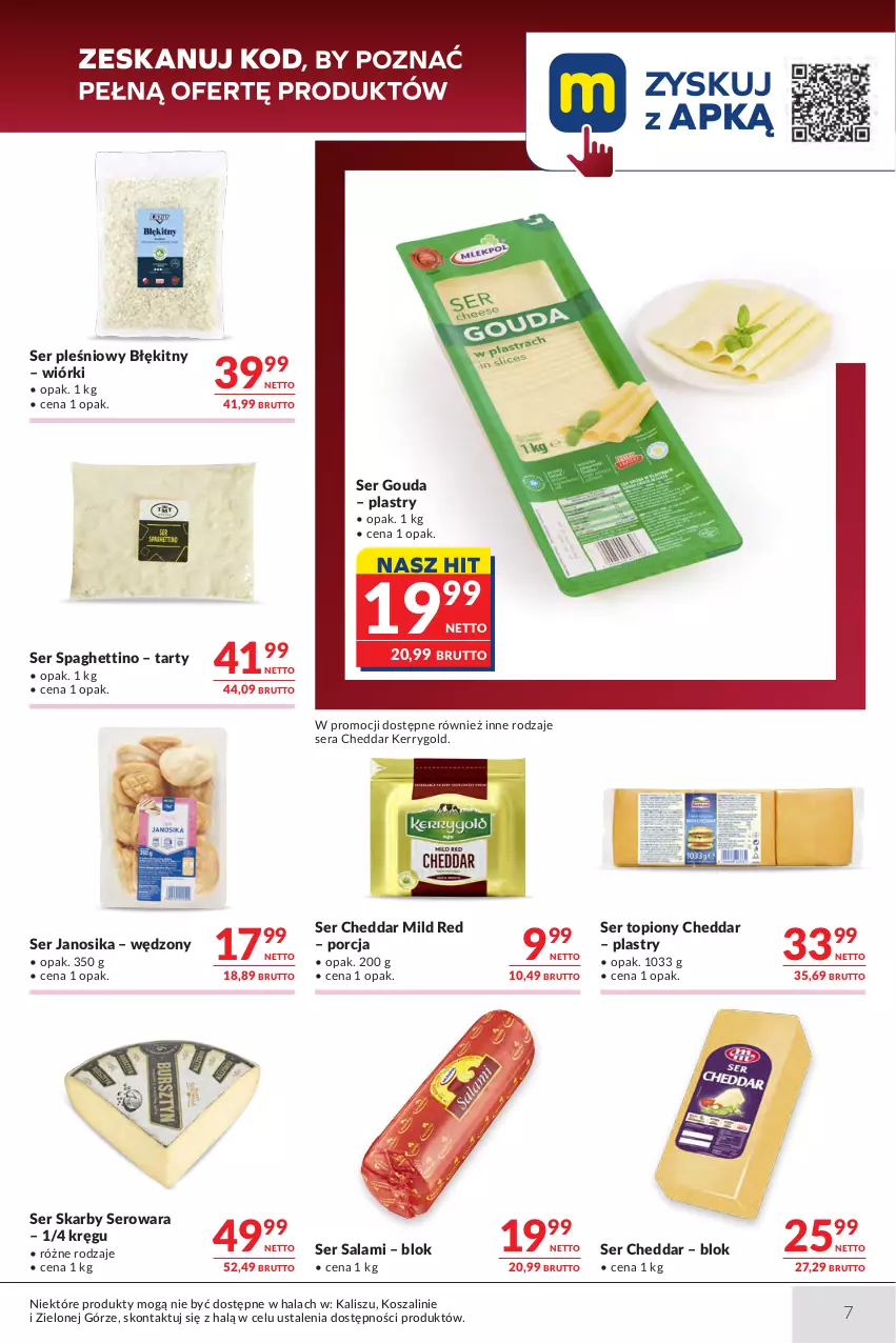 Gazetka promocyjna Makro - Oferta dla Gastronomii - ważna 27.10 do 09.11.2026 - strona 7 - produkty: Cheddar, Gouda, Kosz, Por, Salami, Ser, Ser pleśniowy, Ser salami, Ser topiony, Spaghetti, Szal, Top