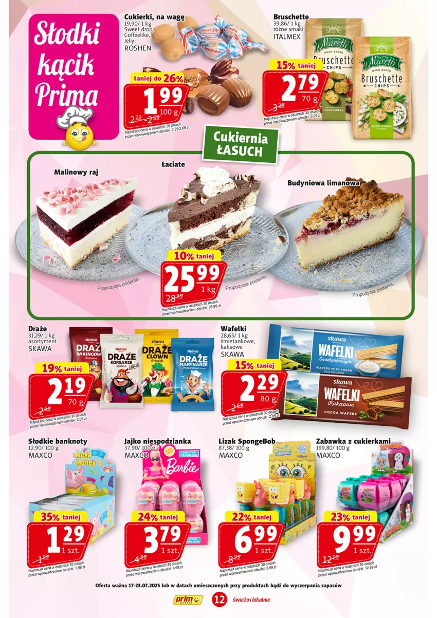 Gazetka promocyjna Prim Market - ważna 17.07 do 23.07.2025 - strona 12 - produkty: Bruschette, Cukier, Cukierki, Kawa