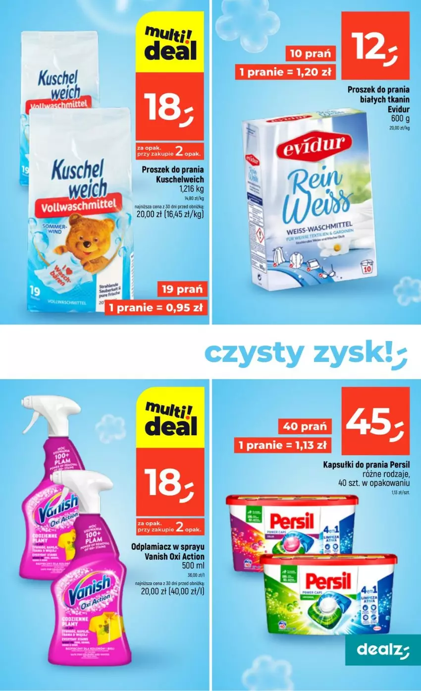 Gazetka promocyjna Dealz - KATALOG CZYSTY ZYSK - ważna 19.03 do 08.04.2026 - strona 13 - produkty: Kapsułki do prania, Odplamiacz, Oliwa, Persil, Proszek do prania, Vanish