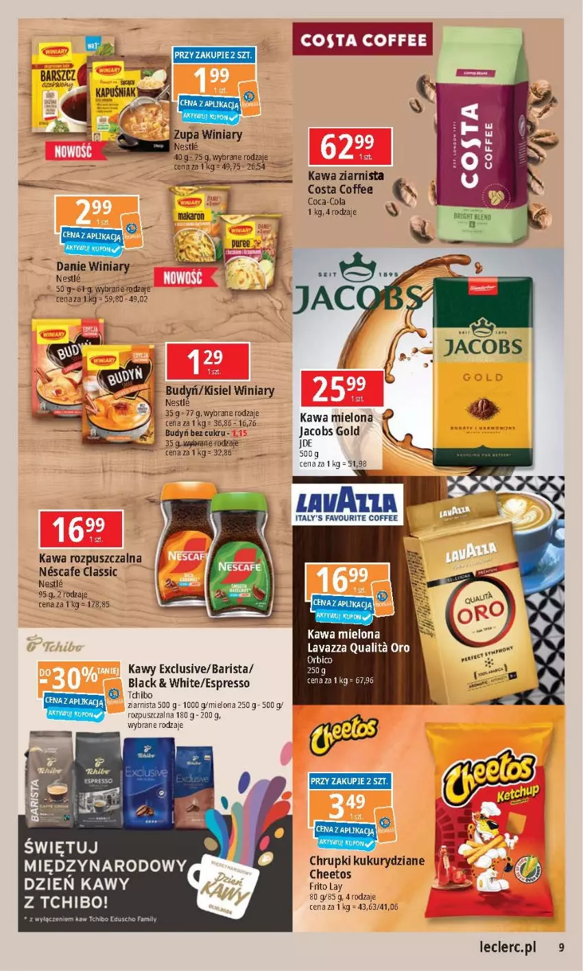 Gazetka promocyjna E Leclerc - ważna 17.09 do 28.09.2024 - strona 8 - produkty: BIC, Budyń, Cheetos, Chrupki, Coca-Cola, Fa, Jacobs, Kawa, Kawa mielona, Kawa rozpuszczalna, Kawa ziarnista, Kisiel, Lack, Lavazza, Makaron, Tchibo, Winiary