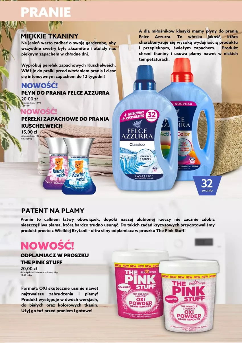 Gazetka promocyjna Dealz - CZYSTY DOM Z DEALZPRAKTYCZNY PORADNIK - ważna 24.08 do 10.09.2022 - strona 6 - produkty: Aksam, Odplamiacz, Perełki zapachowe, Płyn do prania, Pralki, Sok