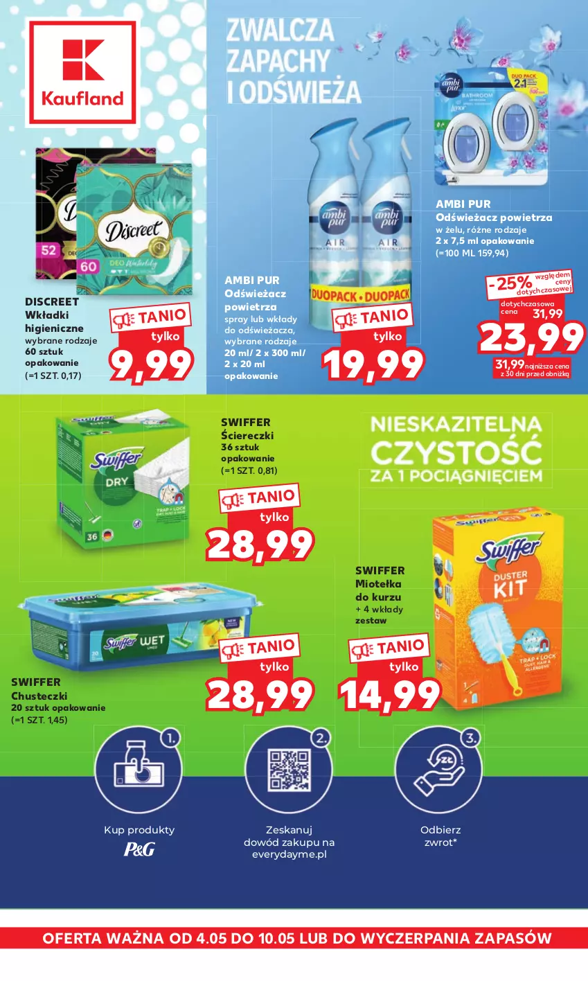 Gazetka promocyjna Kaufland - Kaufland - ważna 04.05 do 10.05.2023 - strona 2 - produkty: Ambi Pur, Chusteczki, Discreet, Odświeżacz powietrza, Pur, Ser, Wkładki