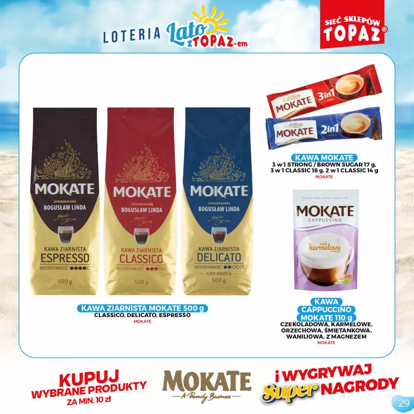 Gazetka promocyjna Topaz - Gazetka - ważna 05.07 do 05.09.2021 - strona 29 - produkty: BIC, Cappuccino, Kawa, Kawa ziarnista, Magnez