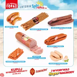 Gazetka promocyjna Topaz - Gazetka - Gazetka - ważna od 05.09 do 05.09.2021 - strona 4 - produkty: Sok, Gry, Sokołów, Kiełbasa krakowska, Kabanos, Kiełbasa