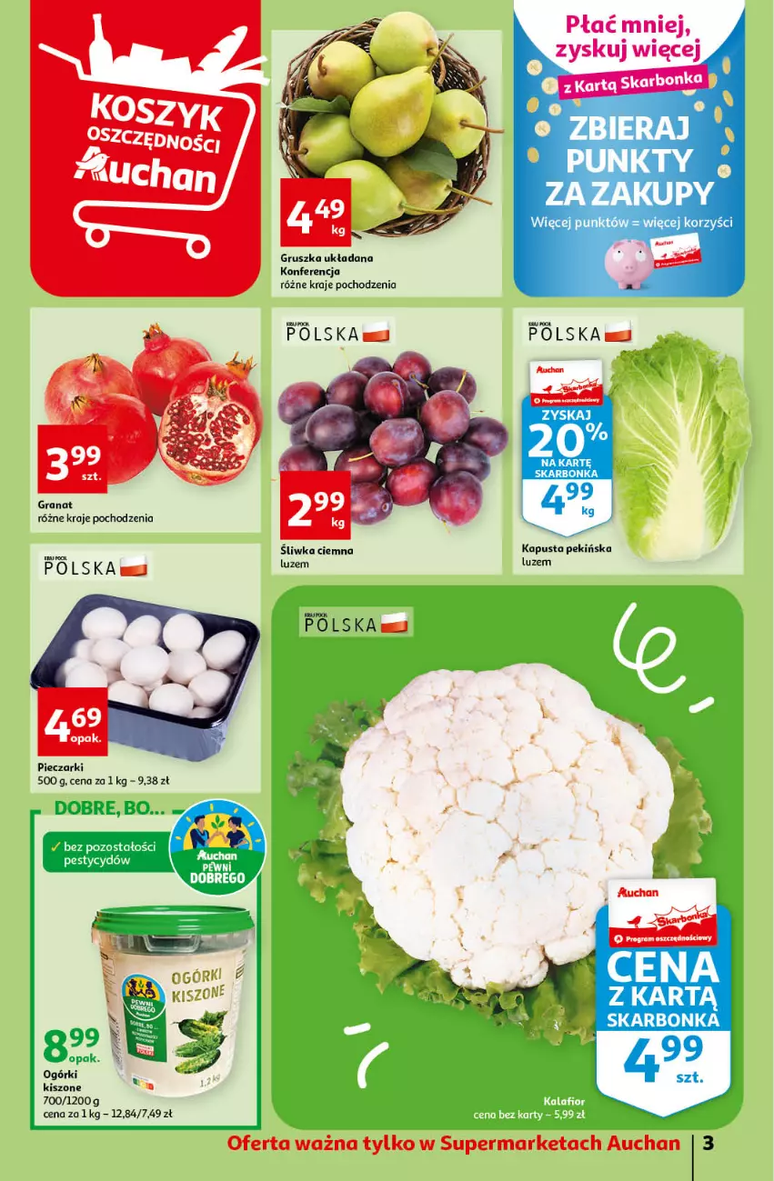 Gazetka promocyjna Auchan - Gazetka Koszyk Oszczędności Auchan Supermarkety - ważna 06.10 do 12.10.2022 - strona 3 - produkty: Gra, Granat, Piec