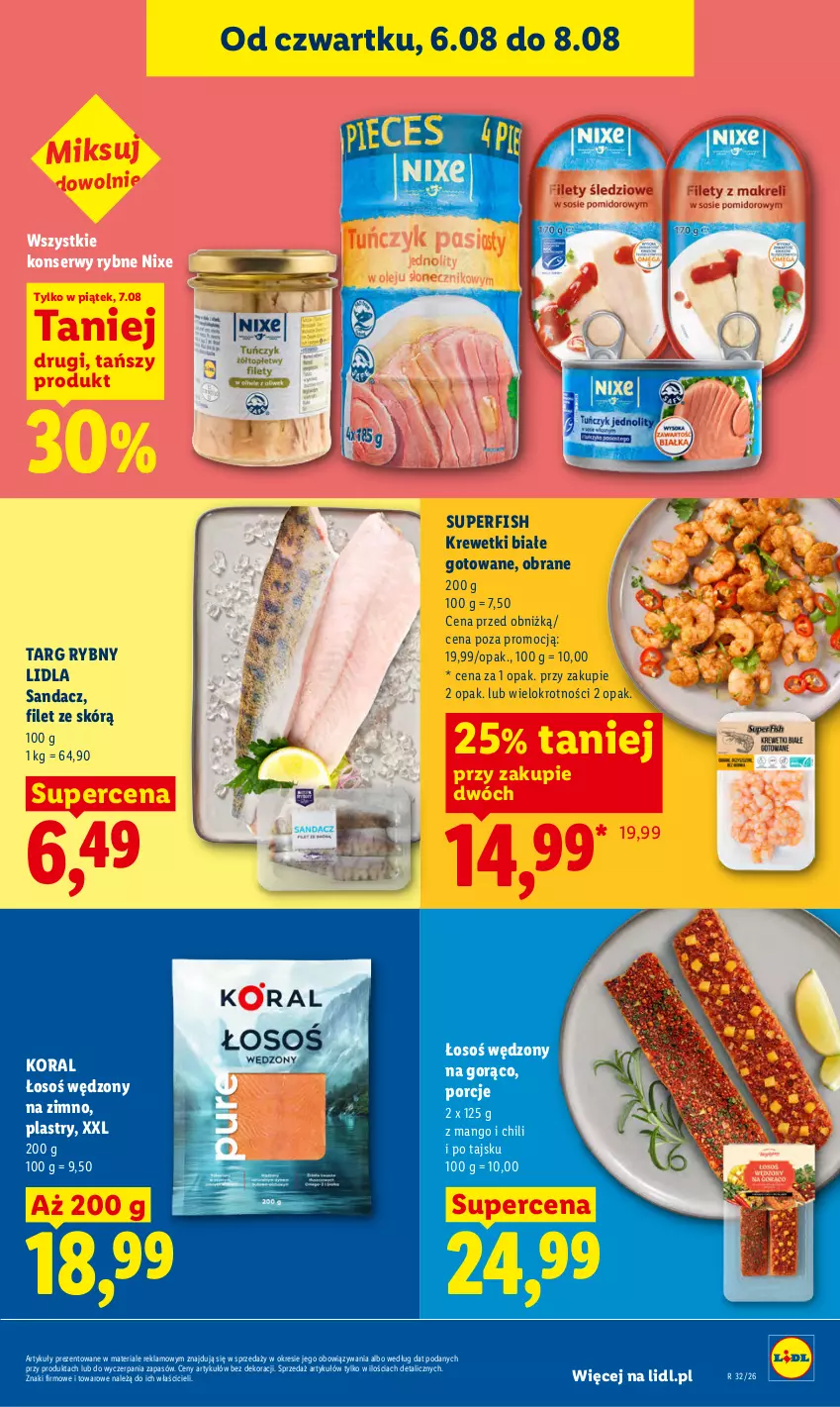 Gazetka promocyjna Lidl - Gazetka ważna od 6.08 do 8.08 - ważna 06.08 do 08.08.2026 - strona 65 - produkty: Krewetki, Mango, Por, Sandacz, Ser