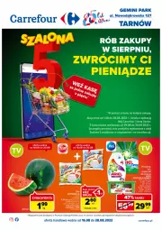 Gazetka promocyjna Carrefour - Gazetka Szalona 5 Carrefour Tarnów - Gazetka - ważna od 28.08 do 28.08.2022 - strona 1 - produkty: Zott, Zottarella, Szal, Kosz, Ariel, Kapsułki do prania, Olej
