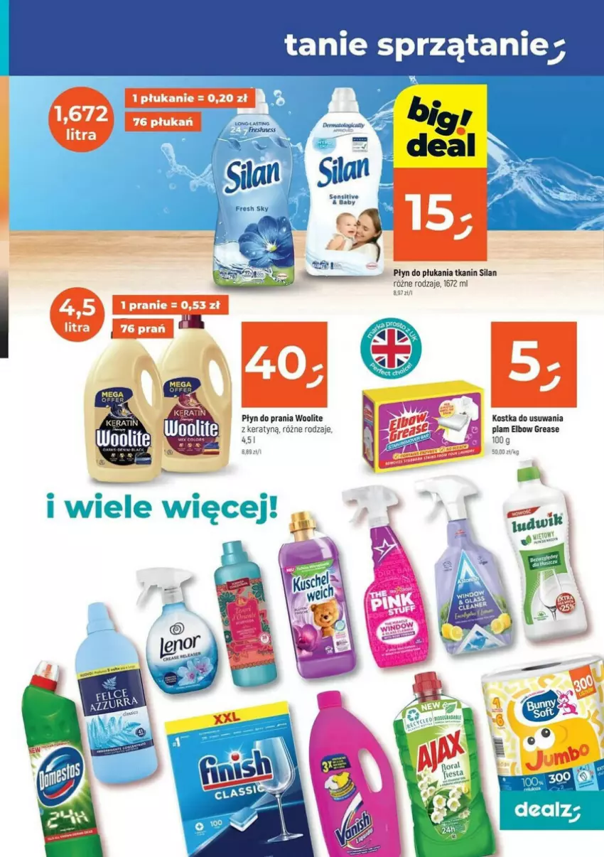 Gazetka promocyjna Dealz - ważna 01.10 do 14.10.2024 - strona 12 - produkty: Płyn do płukania, Płyn do prania, Silan, Sprzątanie, Woolite