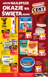 Gazetka promocyjna Kaufland - OFERTA TYGODNIA - Gazetka - ważna od 08.12 do 08.12.2021 - strona 8 - produkty: Piec, Ryż na mleku, Krakus, Ser, Ryż, Gra, Danone, Mlekovita, Mascarpone, Serek homogenizowany, Szynka, Serek, Edam, Morliny, Müller, Danio, Mleczna kanapka, Kiełbasa, Kinder, Mleko, Kiełbasa śląska