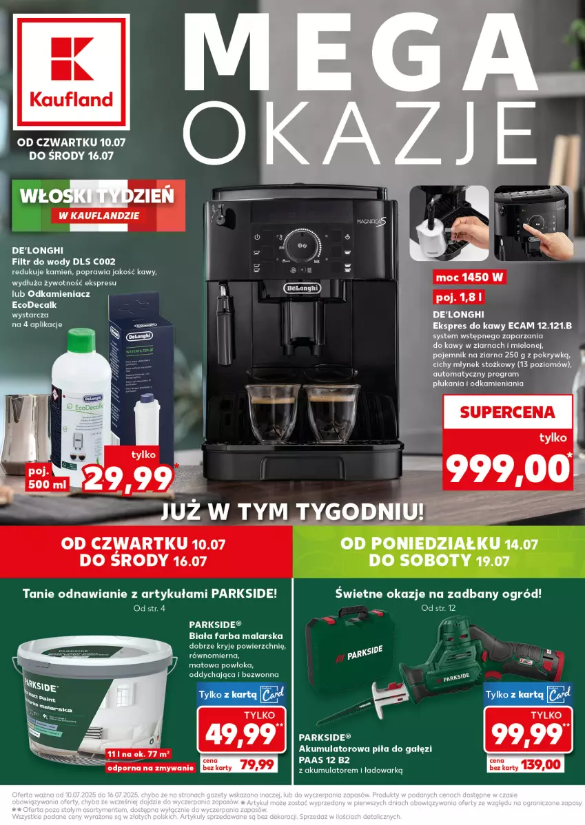 Gazetka promocyjna Kaufland - Kaufland - ważna 10.07 do 16.07.2025 - strona 1 - produkty: Akumulator, Fa, Gra, Młynek, Ogród, Parkside, Piła do gałęzi, Pojemnik, Por