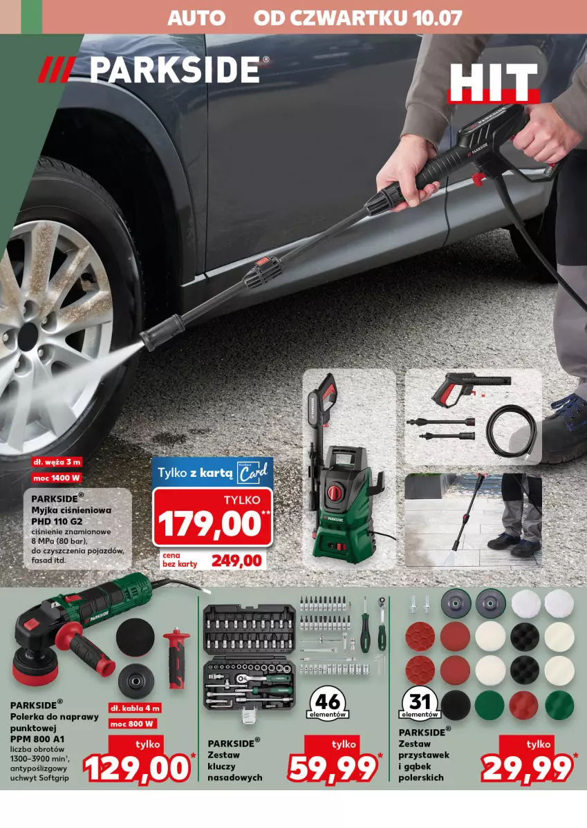 Gazetka promocyjna Kaufland - Kaufland - ważna 10.07 do 16.07.2025 - strona 10 - produkty: Fa, Myjka ciśnieniowa, Parkside, Pojazd, Zestaw kluczy, Zestaw kluczy nasadowych