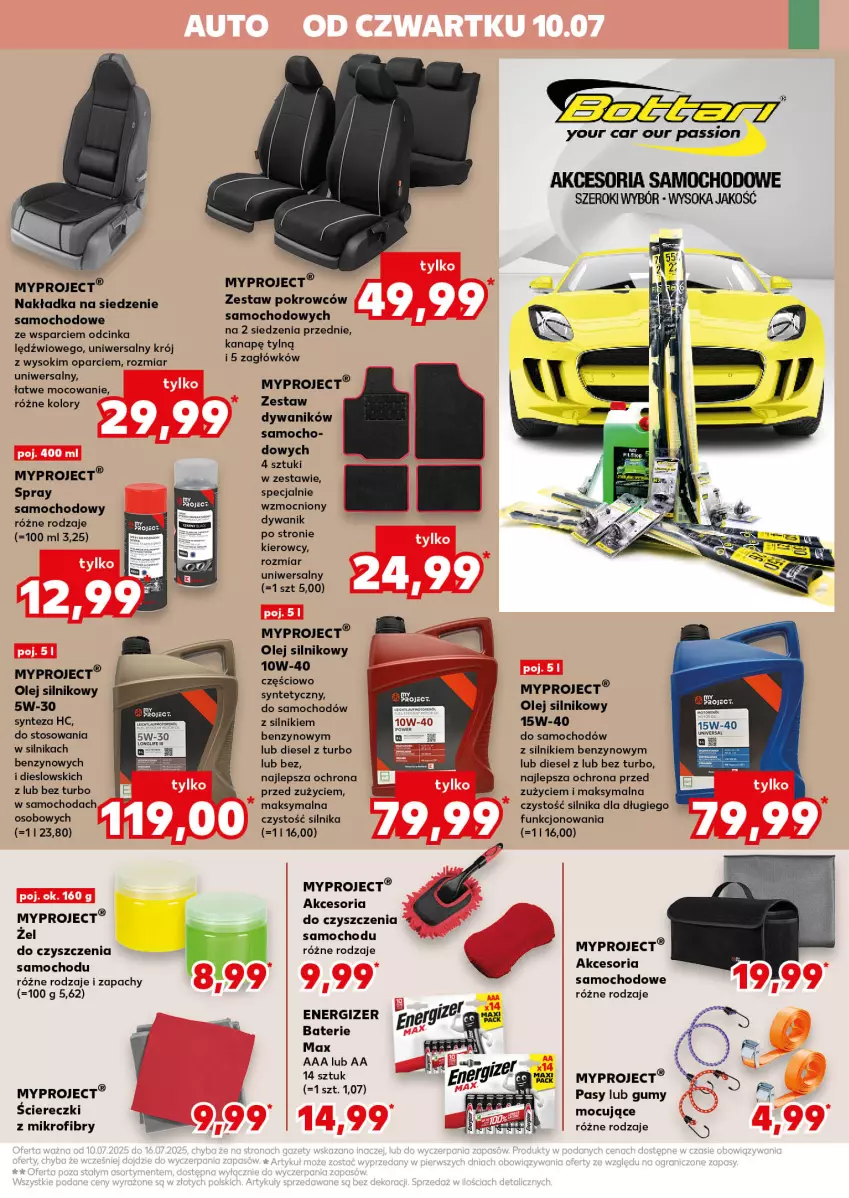 Gazetka promocyjna Kaufland - Kaufland - ważna 10.07 do 16.07.2025 - strona 11 - produkty: Diesel, Dywan, Dywanik, Energizer, Inka, Nakładka na siedzenie, Olej, Olej silnikowy, Sok