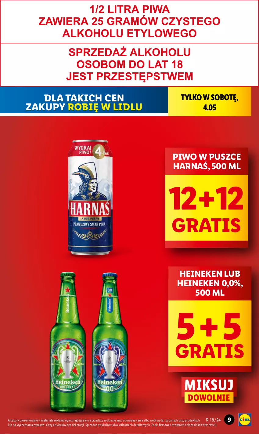 Gazetka promocyjna Lidl - GAZETKA - ważna 02.05 do 04.05.2024 - strona 11 - produkty: Gra, Harnaś, Heineken, Piwo