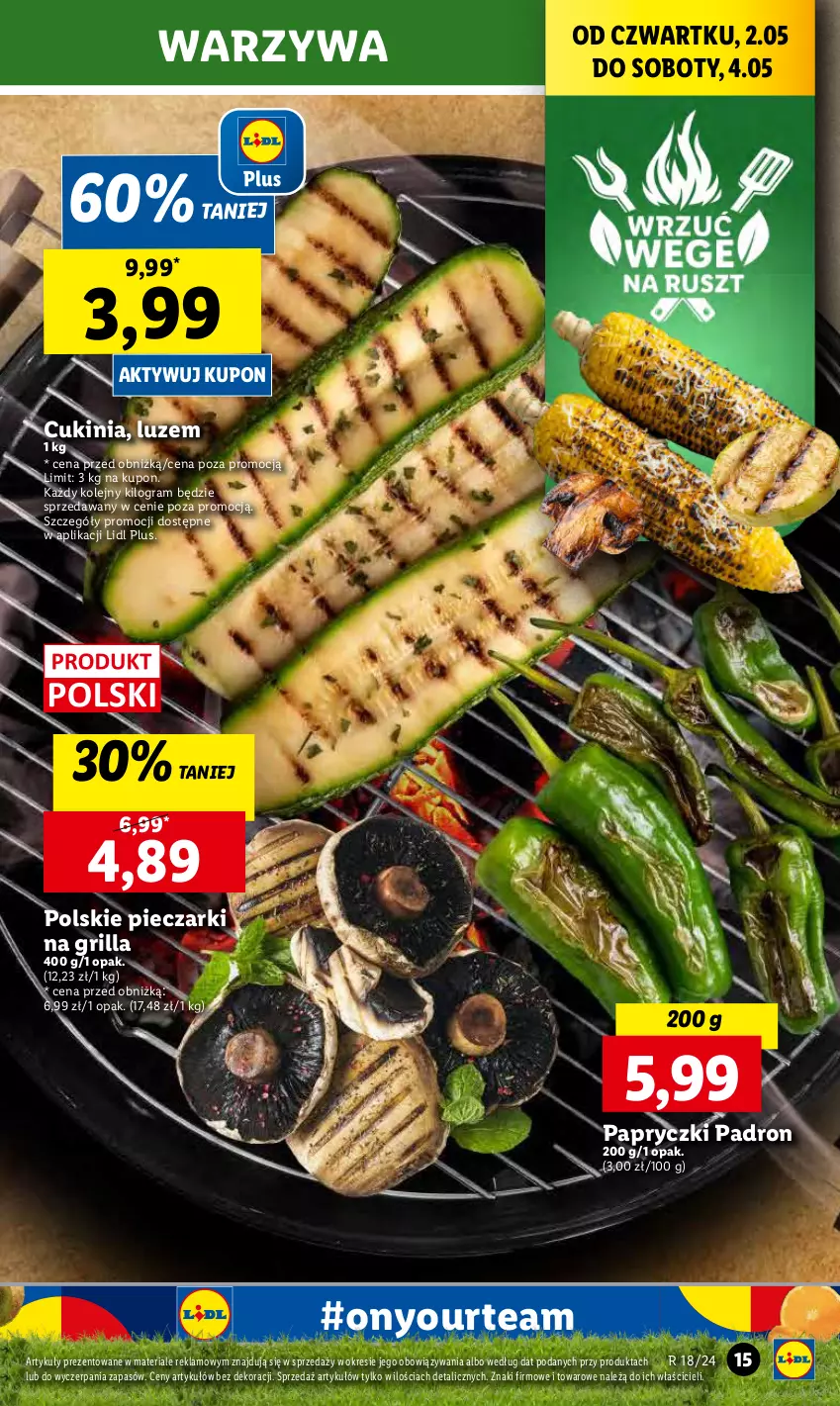 Gazetka promocyjna Lidl - GAZETKA - ważna 02.05 do 04.05.2024 - strona 17 - produkty: Gra, Grill, Olej, Piec, Warzywa