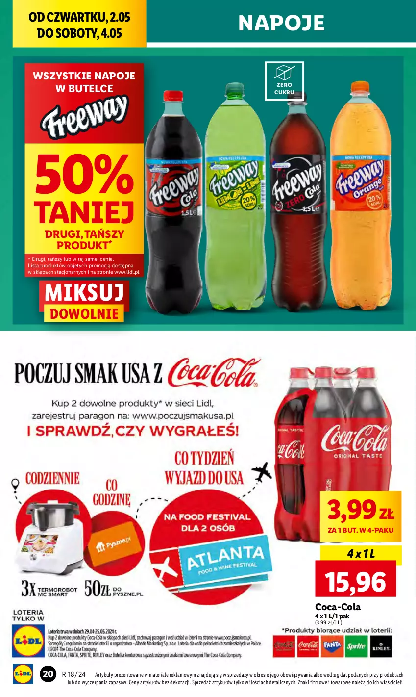 Gazetka promocyjna Lidl - GAZETKA - ważna 02.05 do 04.05.2024 - strona 30 - produkty: Coca-Cola, Napoje