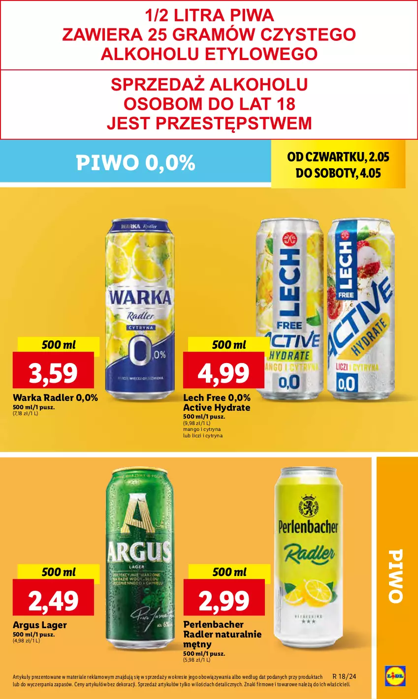 Gazetka promocyjna Lidl - GAZETKA - ważna 02.05 do 04.05.2024 - strona 33 - produkty: Liczi, Mango, NBA, Piwo, Radler, Warka