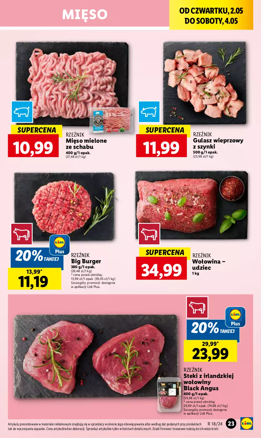 Gazetka promocyjna Lidl - GAZETKA - ważna 02.05 do 04.05.2024 - strona 35 - produkty: Burger, Lack, Mięso, Mięso mielone, Stek, Wołowina