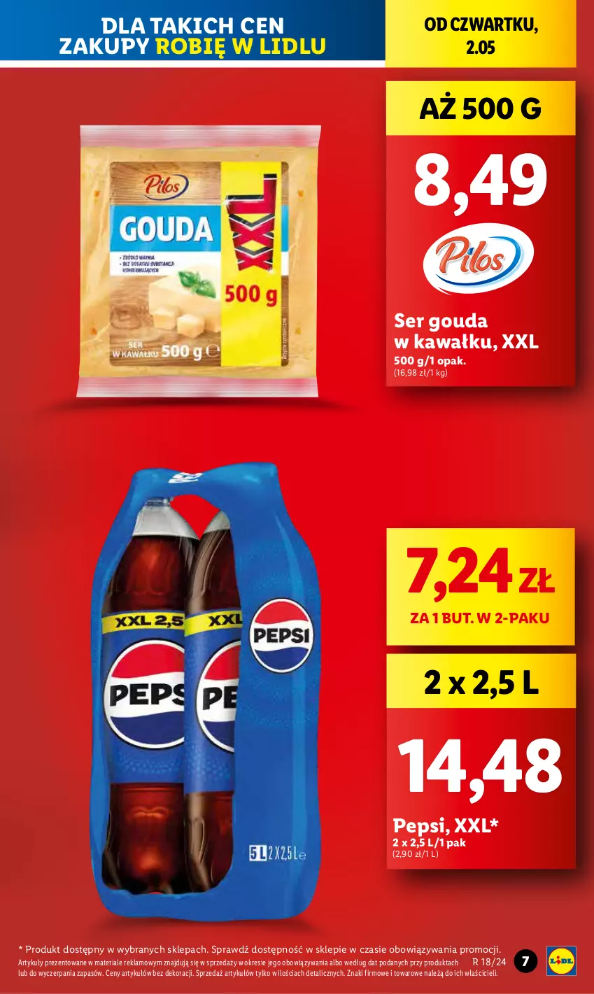 Gazetka promocyjna Lidl - GAZETKA - ważna 02.05 do 04.05.2024 - strona 9 - produkty: Gouda, Kawa, Pepsi, Ser