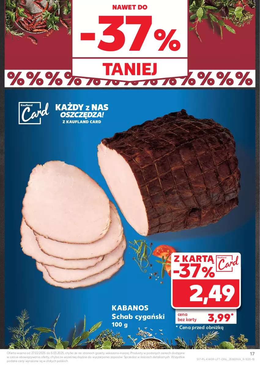 Gazetka promocyjna Kaufland - Gazetka tygodnia - ważna 27.02 do 05.03.2025 - strona 17 - produkty: Kabanos