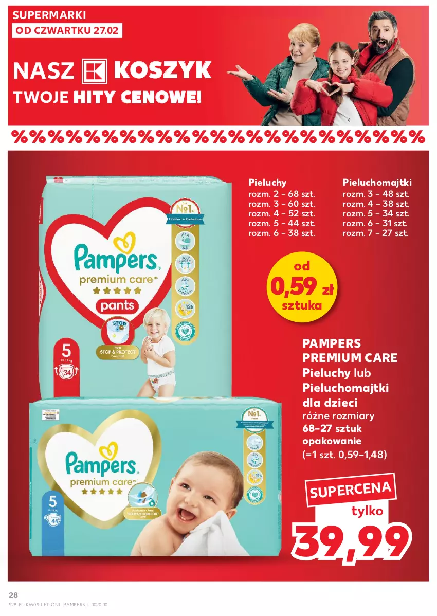 Gazetka promocyjna Kaufland - Gazetka tygodnia - ważna 27.02 do 05.03.2025 - strona 28 - produkty: Dzieci, Kosz, Majtki, Pampers, Pieluchomajtki, Pieluchy