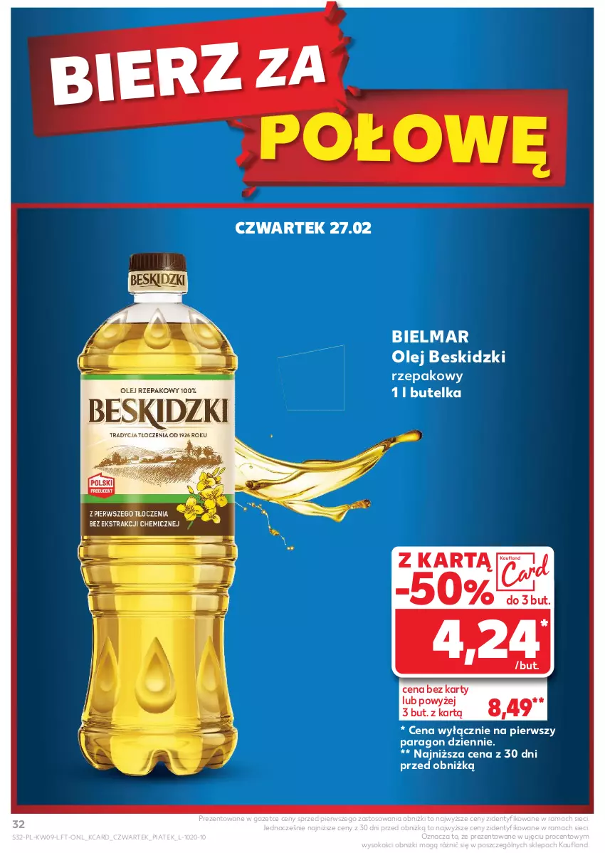 Gazetka promocyjna Kaufland - Gazetka tygodnia - ważna 27.02 do 05.03.2025 - strona 32 - produkty: Beskidzki, Olej, Rama, Sok