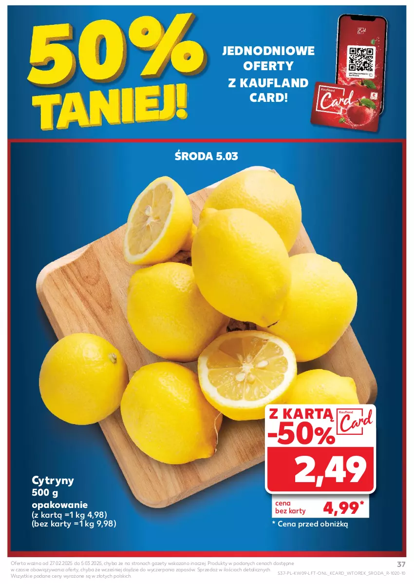 Gazetka promocyjna Kaufland - Gazetka tygodnia - ważna 27.02 do 05.03.2025 - strona 37 - produkty: Cytryny