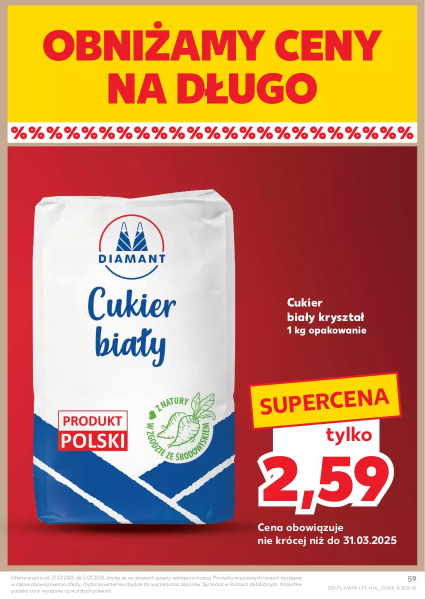 Gazetka promocyjna Kaufland - Gazetka tygodnia - ważna 27.02 do 05.03.2025 - strona 59 - produkty: Cukier, Sushi